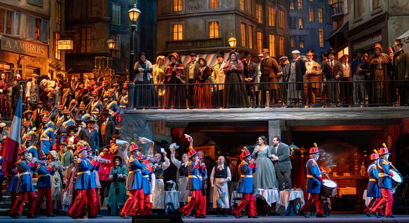 Imagem de La Bohème de Puccini, na abertura da temporada do Met