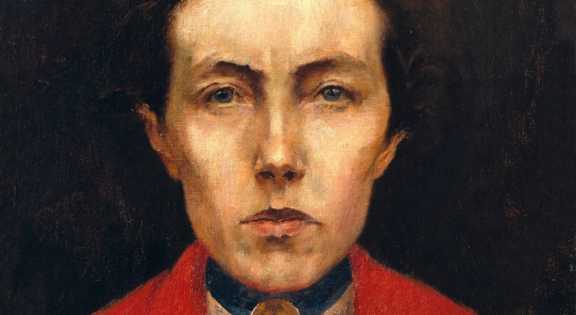 Imagem de Auto Retrato com casaco vermelho, de Aurélia de Souza