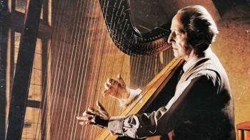 O virtuoso harpista Nicanor Zabaleta, na Celebração Handel