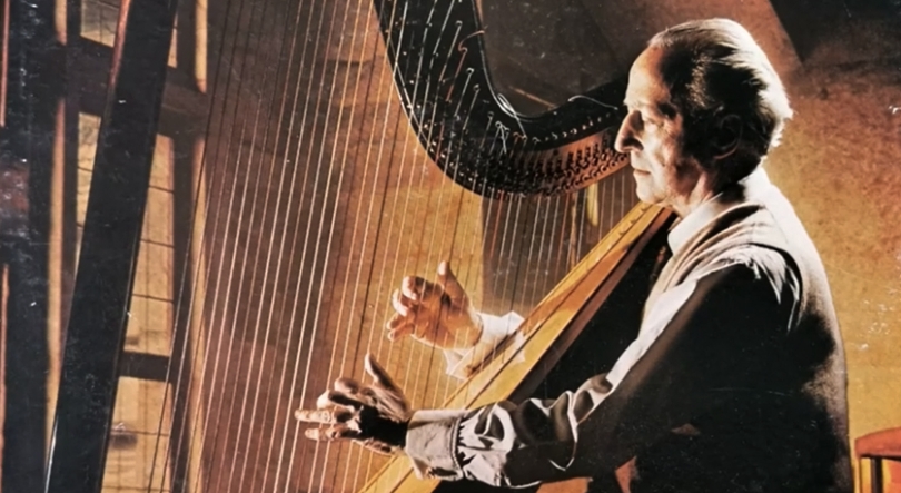 Imagem de O virtuoso harpista Nicanor Zabaleta, na Celebração Handel