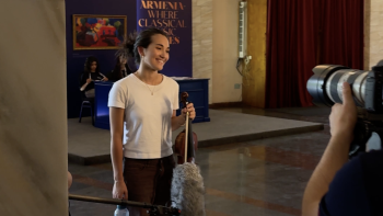 O primeiro ensaio com orquestra